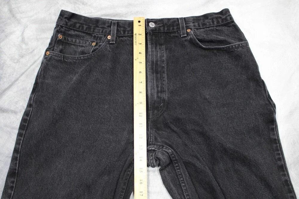 Levis 550 Jeans Mens 38x34 Black Denim Relaxed Fit Tapered Leg